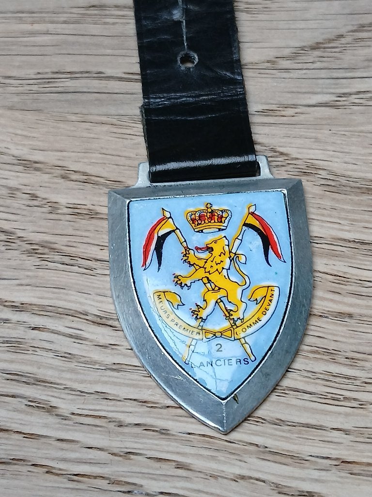 Breloque thermoplastique 2L 2ieme lanciers, Collections, Envoi, Armée de terre, Emblème ou Badge