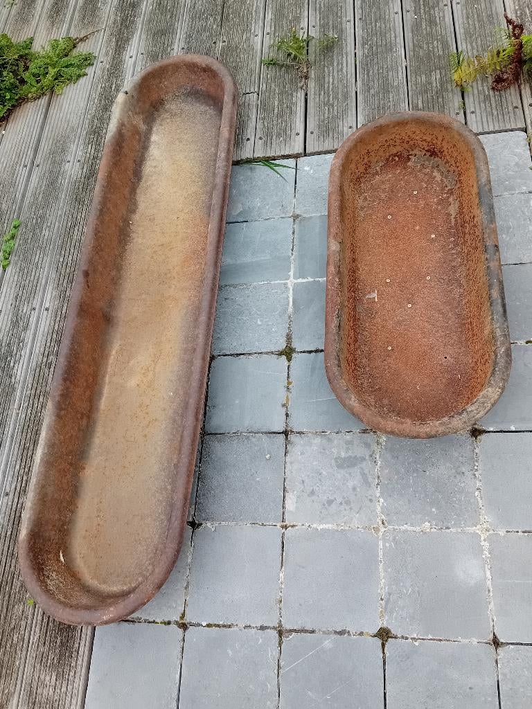 Rares bacs anciens en fonte., Enlèvement, Utilisé, Autres matériaux, Ornement d'eau