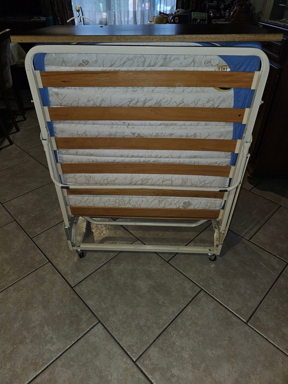 Lit pliable pour 1 personne avec fond en lattoflex., Maison & Meubles, Chambre à coucher | Lits, Une personne, Utilisé, Logeerbed plooibaar