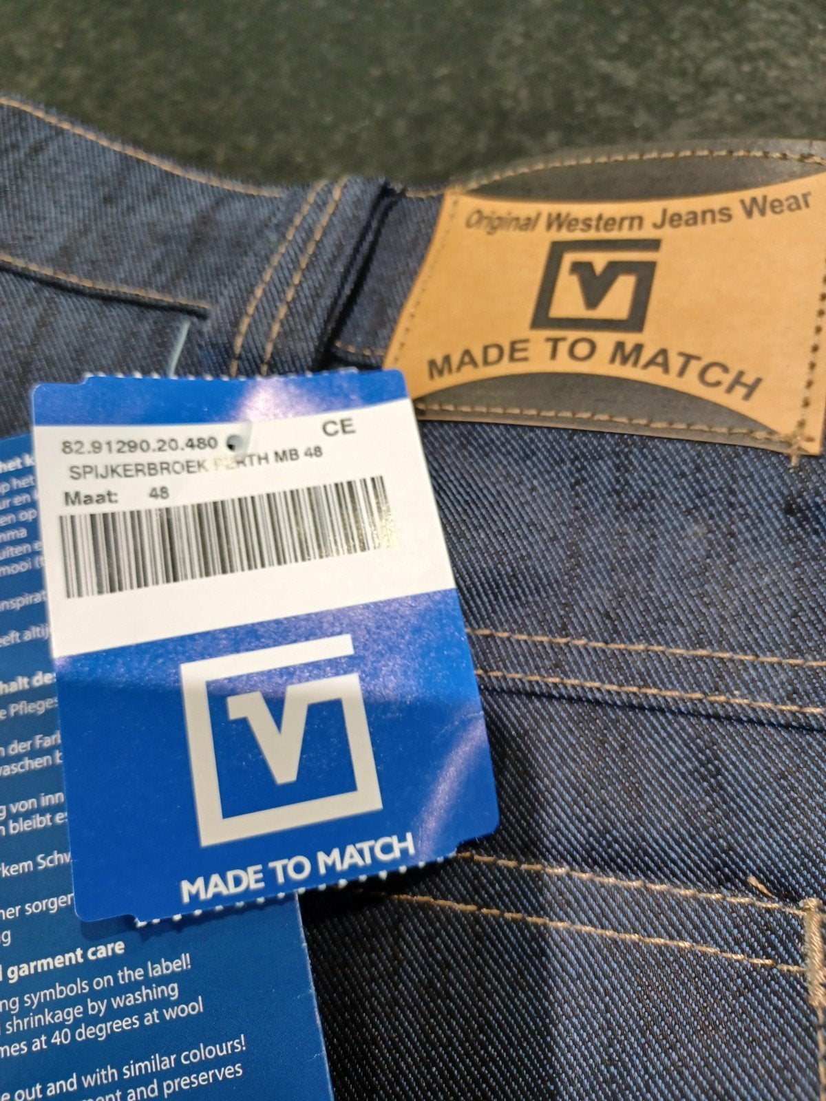 nouveau pantalon de travail taille 48 bleu foncé, Neuf, Enlèvement ou Envoi, W33 - W34 (confection 48/50), Bleu