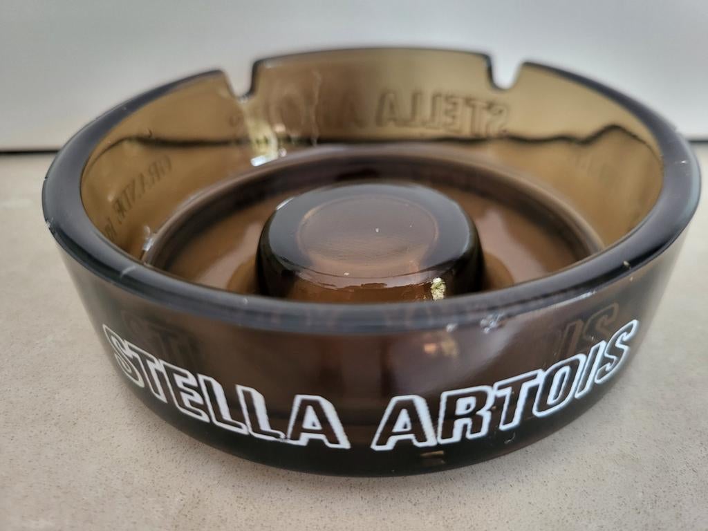 Stella Artois vintage asbak - bruin, Verzamelen, Ophalen of Verzenden, Stella Artois
