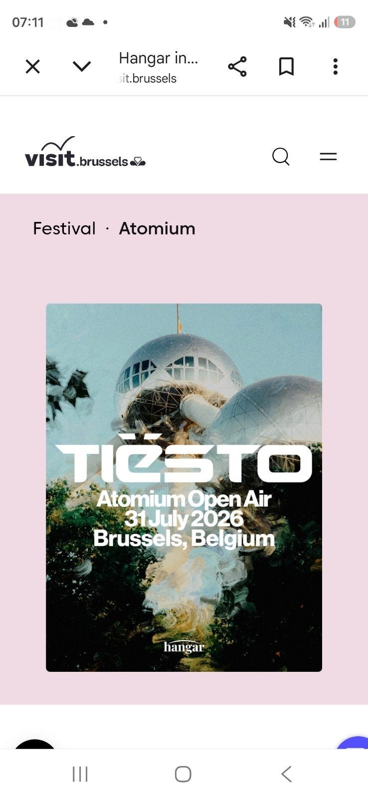 Tiesto atonium, Enlèvement ou Envoi