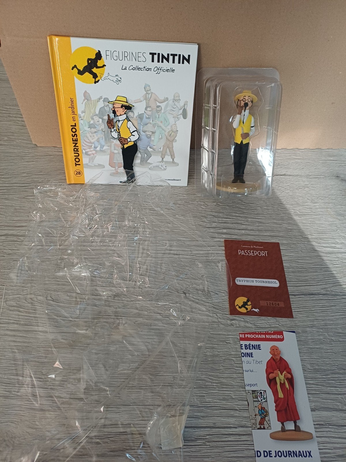 Figurine Tournesol 28 Tintin, Collections, Enlèvement ou Envoi, Tintin, Comme neuf, Statue ou Figurine