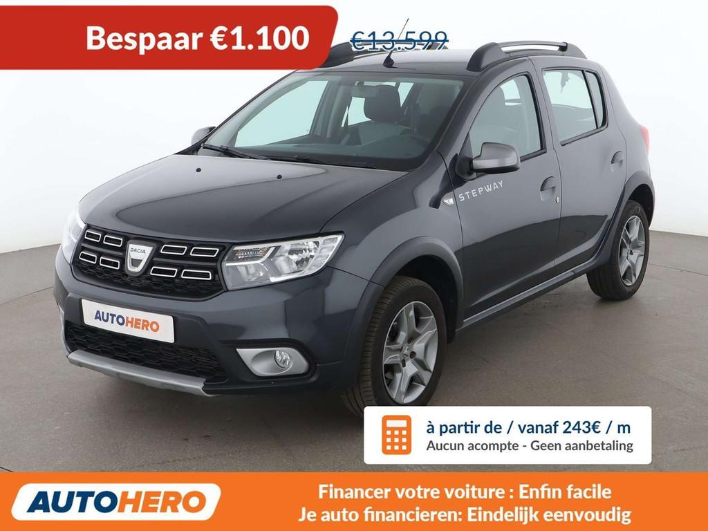 Dacia Sandero 0.9 TCe Stepway Prestige (bj 2020, automaat), Auto's, 898 cc, Stof, Gebruikt, USB