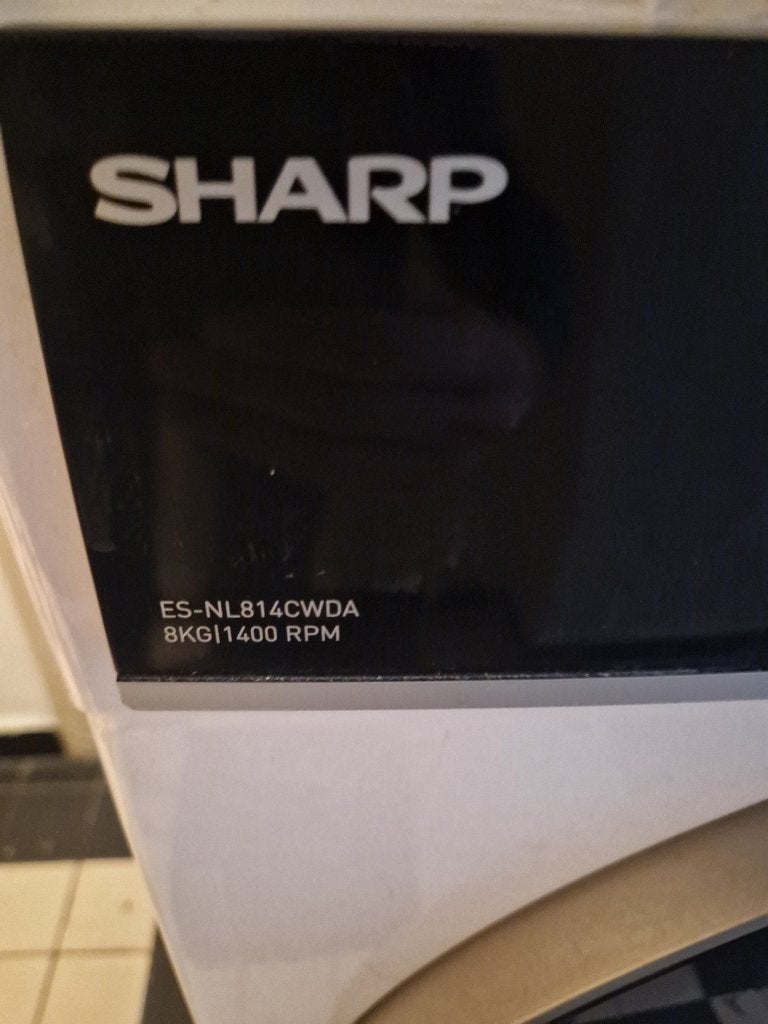 machiner à laver SHARP - Label énergie A, Ophalen, 1200 tot 1600 toeren, Minder dan 85 cm, 8 tot 10 kg