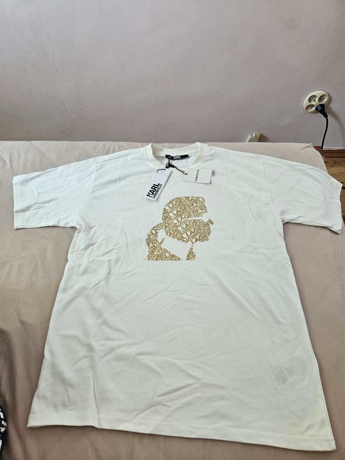 Tshirt Karl Lagerfeld nieuwe maat L, Maat 52/54 (L), Wit, Nieuw, Ophalen of Verzenden