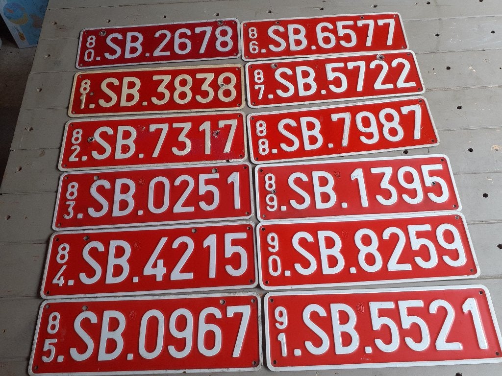 Plaque d'immatriculation SHAPE Belgique 1980 - 1991, Collections, Enlèvement ou Envoi, Utilisé
