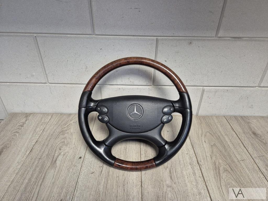 Mercedes S W220 CLK W209 E W211 houten stuur met airbag €400, Auto-onderdelen, Besturing, Mercedes-Benz, Gebruikt, Ophalen of Verzenden