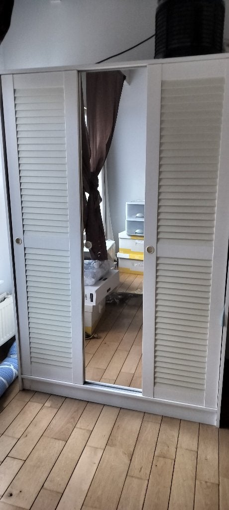 Witte kleerkast met schuifdeuren, Huis en Inrichting, Ophalen, Gebruikt