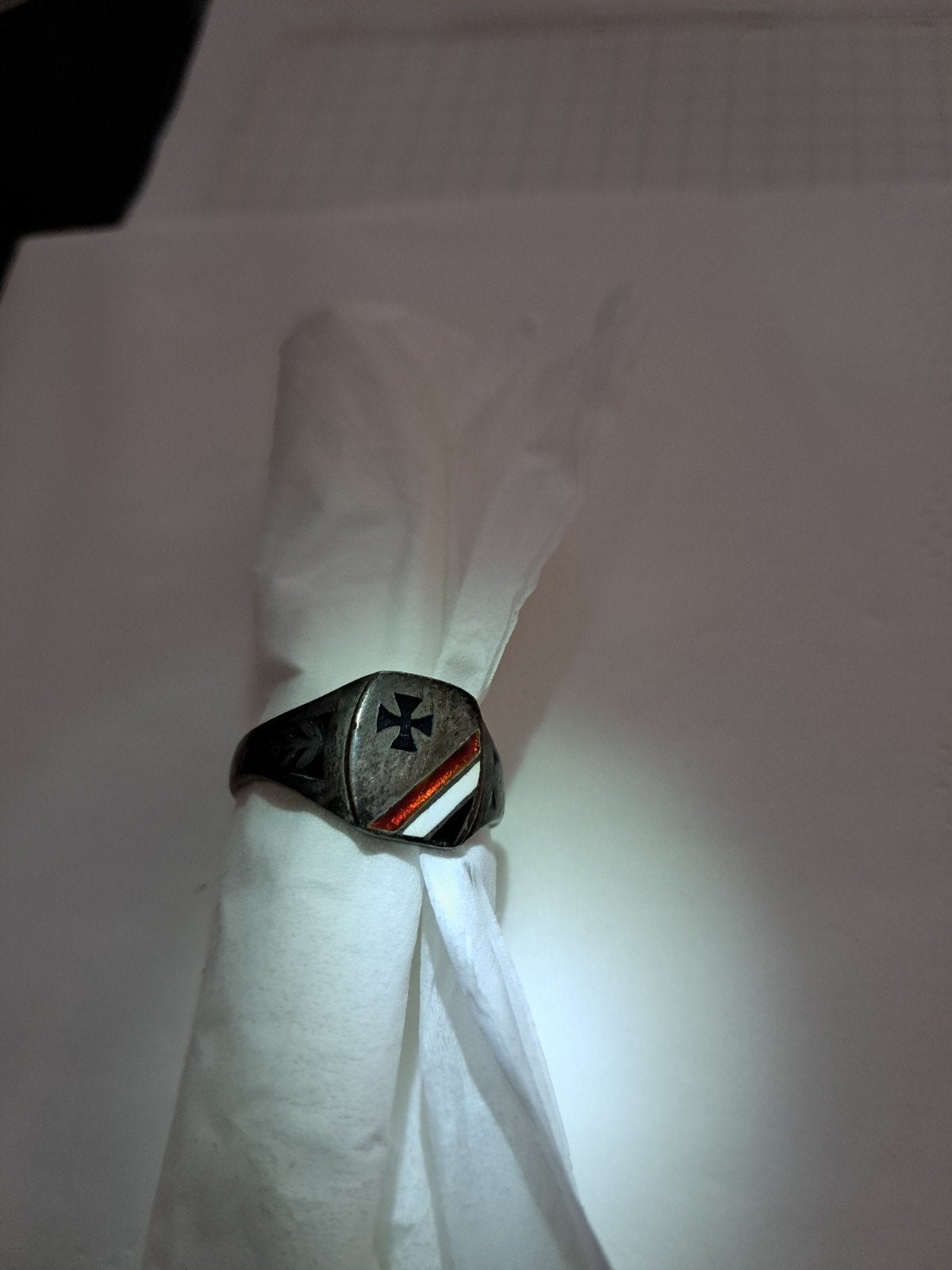 zilveren oorlog 14/18  ring, Verzamelen, Ophalen
