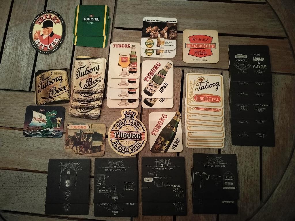 OUDE BIERKAARTEN / BIERVILTJES LOT T, Verzamelen, Ophalen of Verzenden