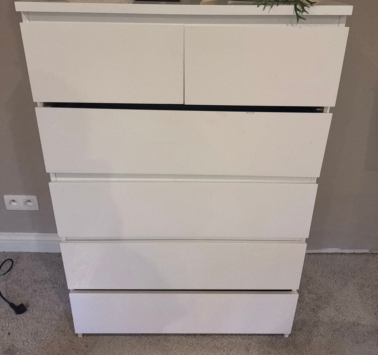 IKEA MALM ladekast met 6 laden, Huis en Inrichting, Ophalen, Gebruikt, Modern, Minder dan 100 cm