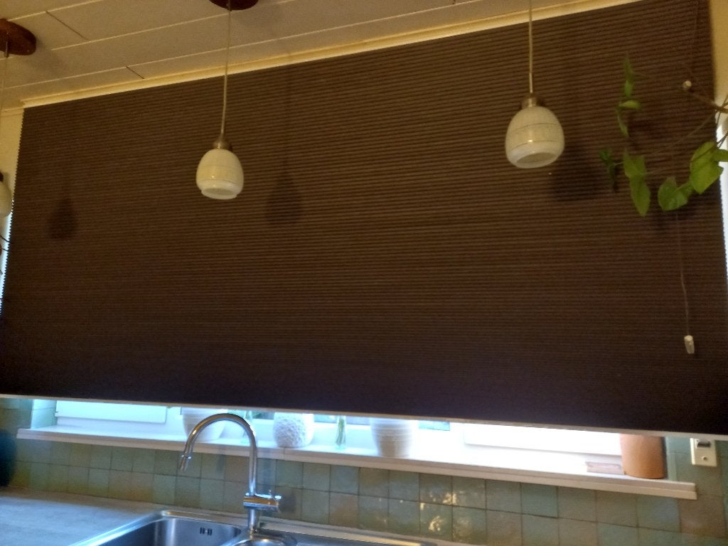 Plissé gordijn, Huis en Inrichting, Gebruikt, Overige merken, Bruin, Gordijn