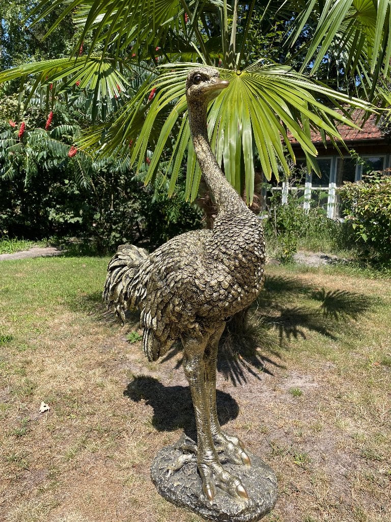 Beeld Struisvogel groot, gazon, tuin, dierentuin 110cm, Ophalen, Nieuw, Kunststof, Dierenbeeld