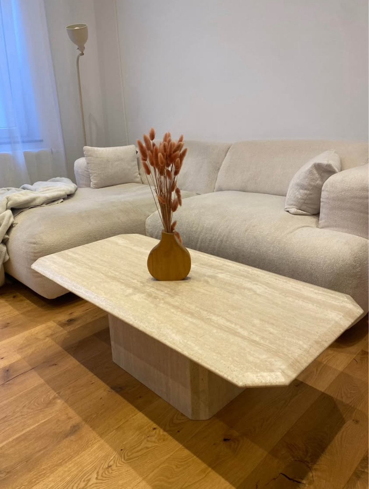 Table basse Travertin/marbre, Maison & Meubles, Enlèvement, Comme neuf