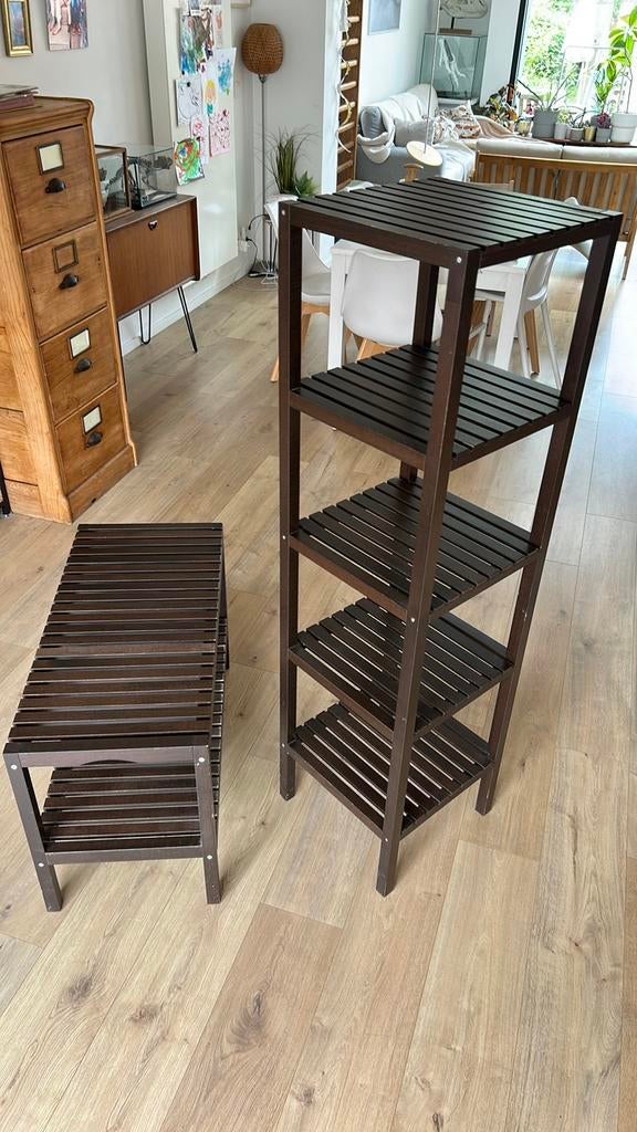 Ikea rek en bankje molger, Huis en Inrichting, Kasten | Stellingkasten, Ophalen, Gebruikt