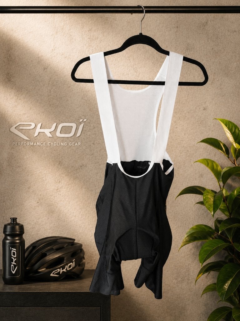 Ekoï Wielrenbroek (Bibshort) – Maat L – Gel Ultimate, Ophalen of Verzenden, Zo goed als nieuw, Kleding