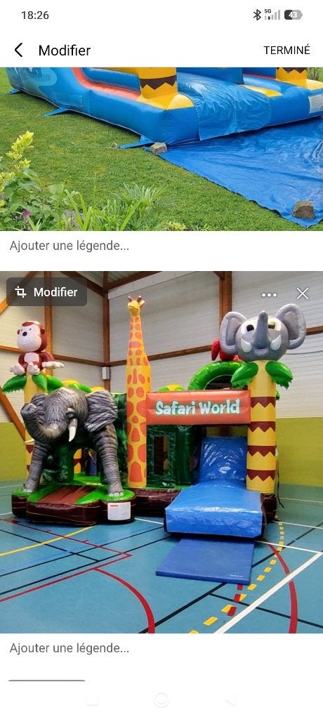 Château gonflable, Enlèvement, Utilisé