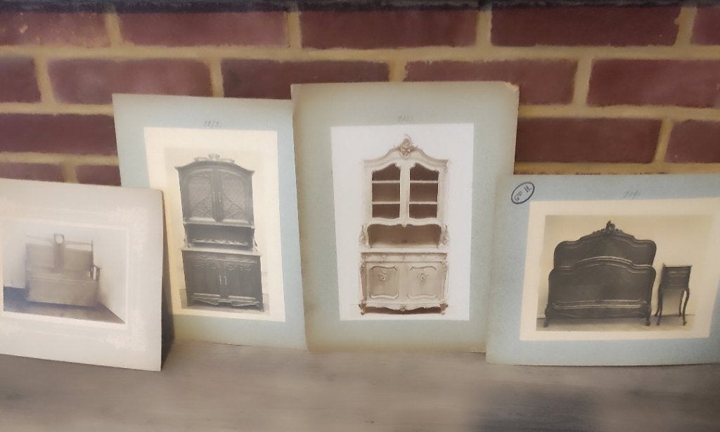 lot d ancienne photographie de meuble, Antiquités & Art, Enlèvement ou Envoi, Photo, Photographie, Avec marque d'artiste