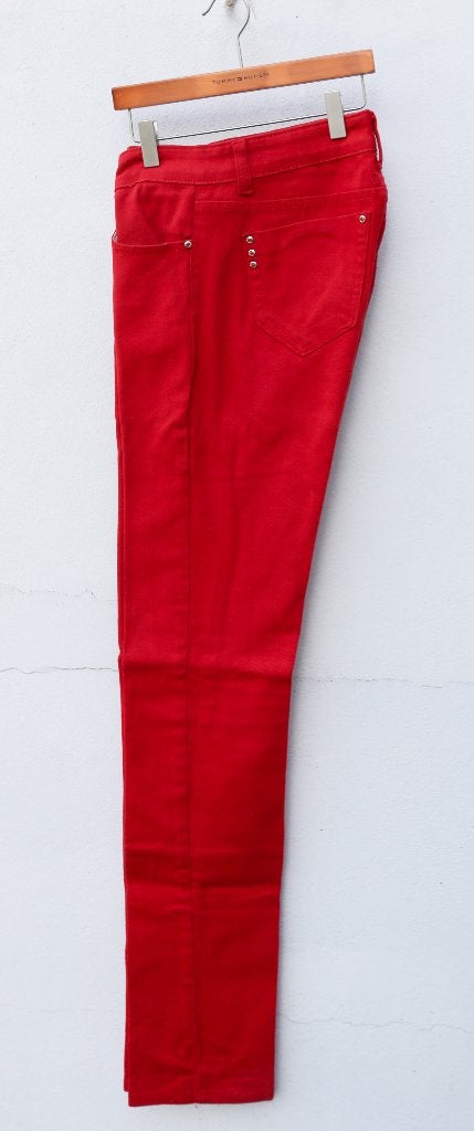 Jeans rouge 40, Enlèvement ou Envoi, Comme neuf, Taille 38/40 (M), Rouge