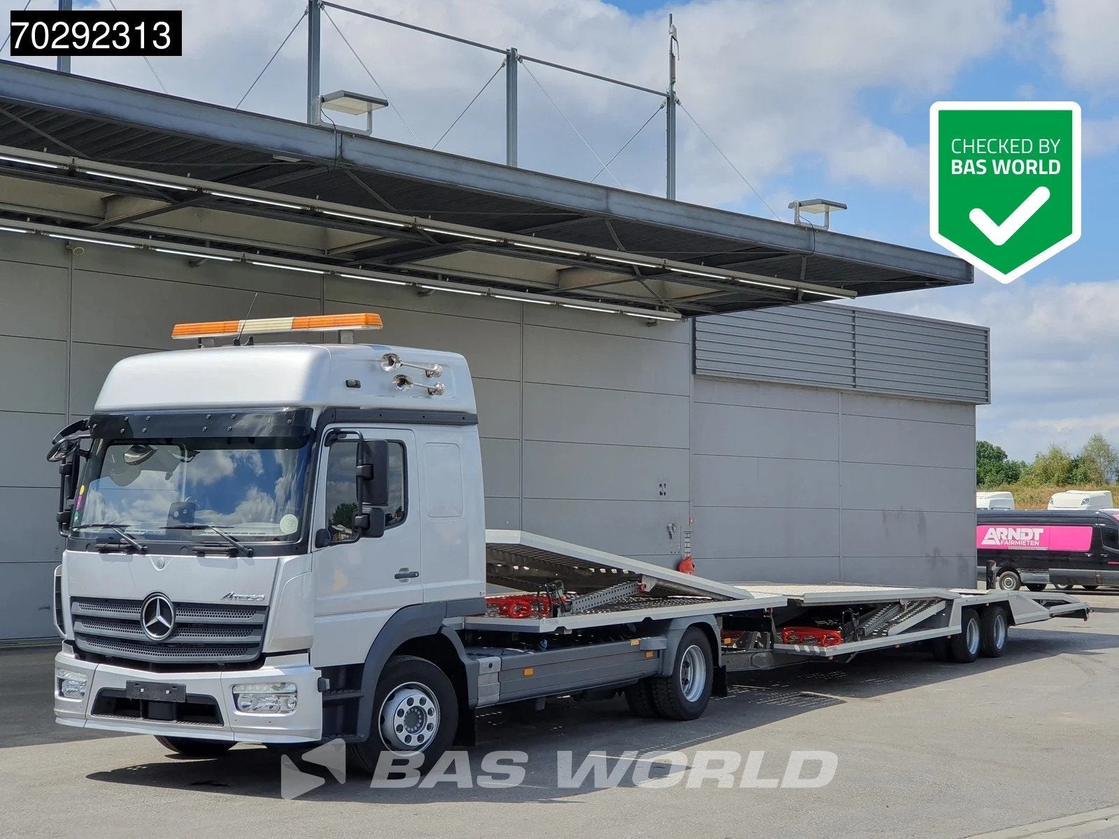 Mercedes Atego 1230 4X2 Kuvvetli car transporter 6 spots Hyd, Auto's, Automaat, Euro 6, Mercedes-Benz, Bedrijf