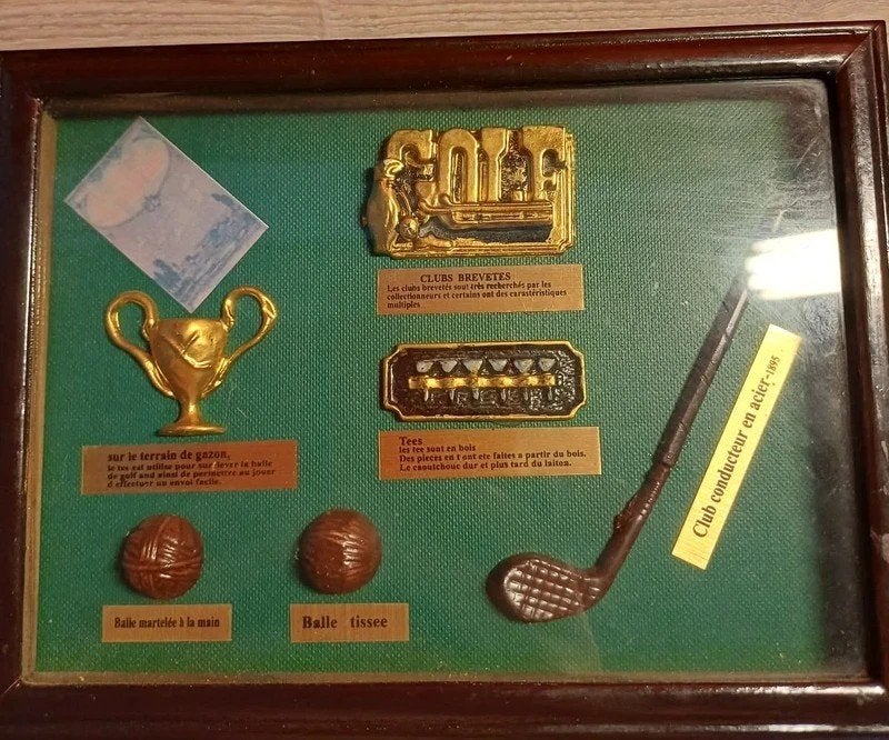 Cadre vitrine vintage Collection Golf (15x20 cm), Envoi, Comme neuf, Autres types