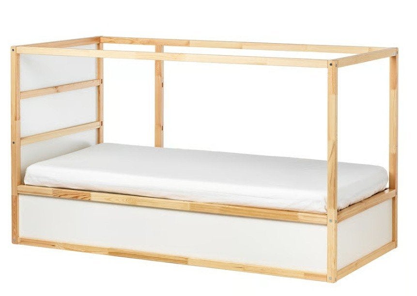 Omkeerbaar kinderbed + Kura bedtent + matras - Ikea Kura, Ophalen, Zo goed als nieuw, Hoogslaper