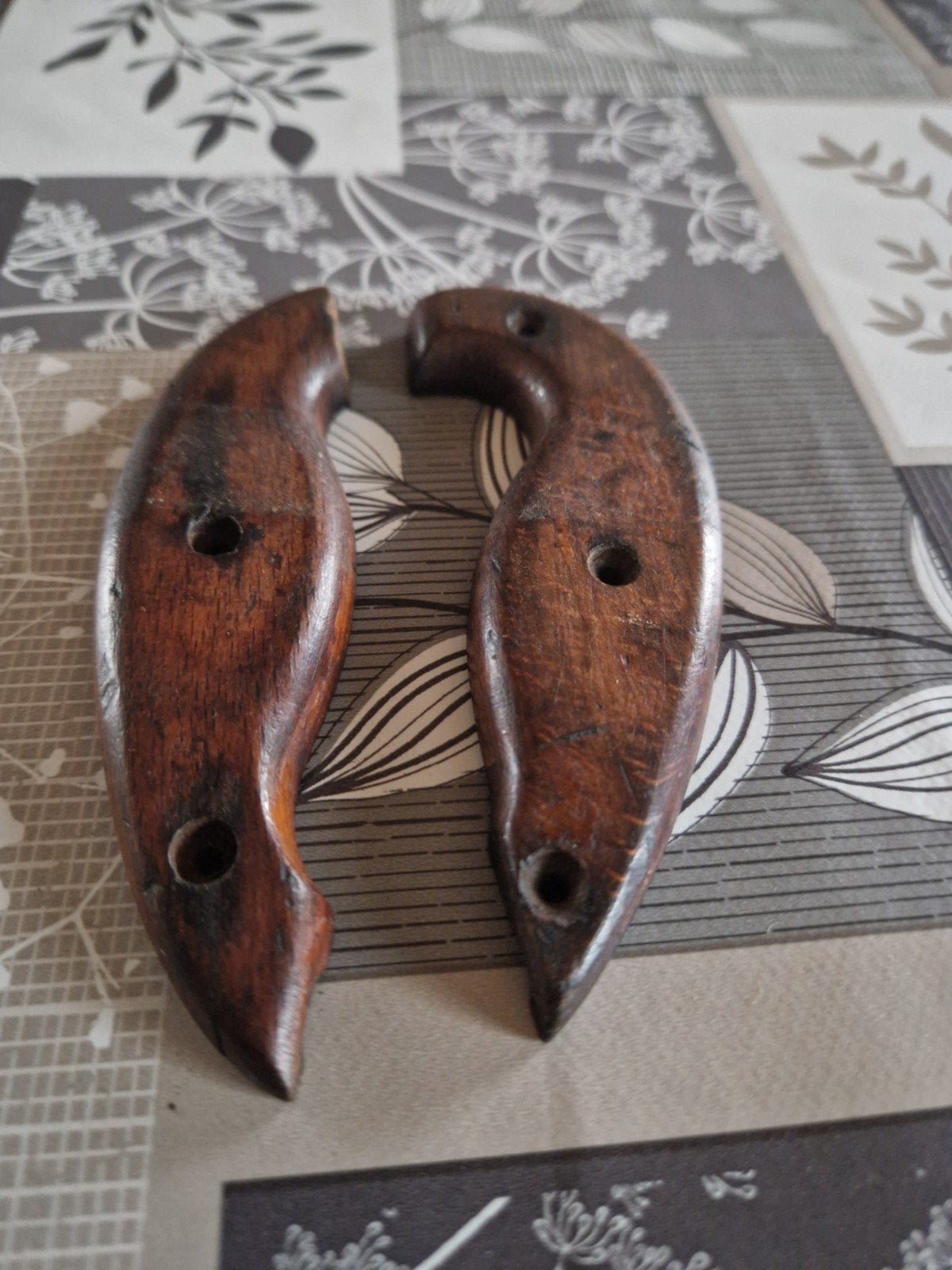 ww2 handvatjes voor Duits zaagmes, Verzamelen, Ophalen of Verzenden