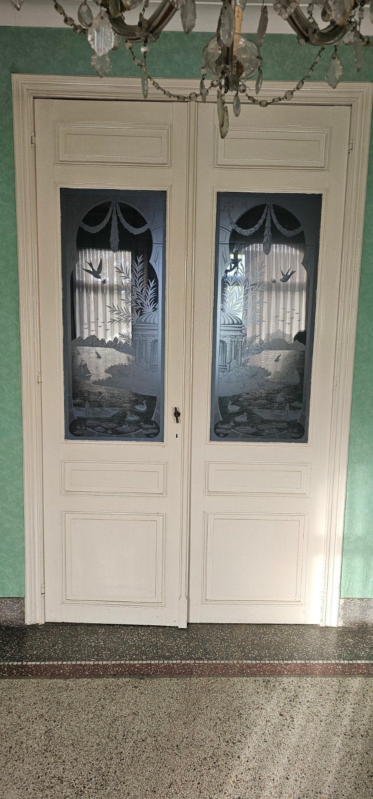 porte ancienne avec vitre, Porte intérieure, Porte pliante, Enlèvement, Utilisé