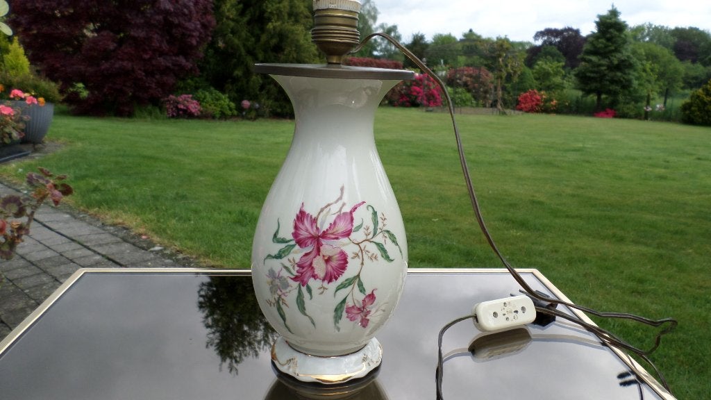 Vintage : lampe porcelaine Bavaria, Antiquités & Art, Enlèvement ou Envoi