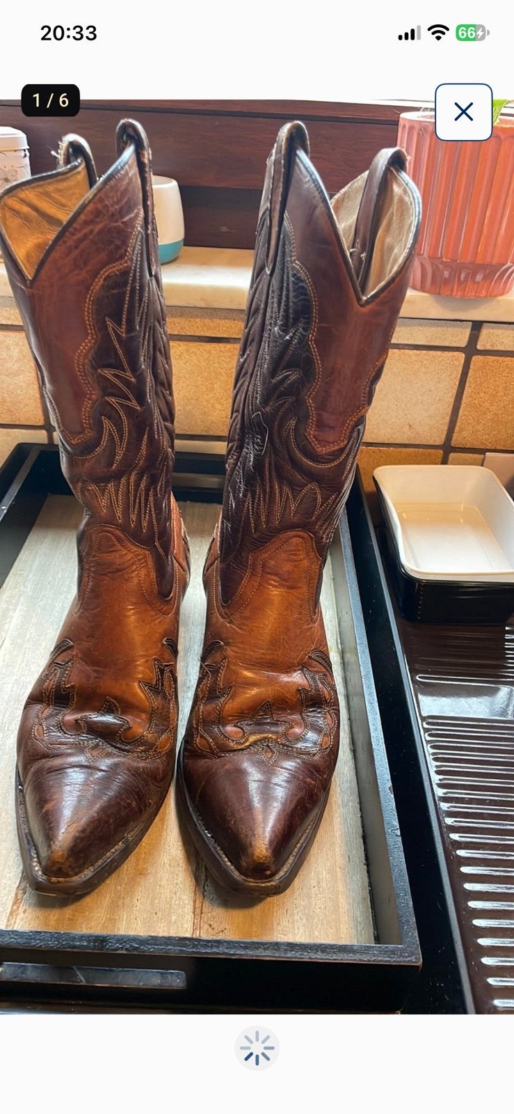 Westeren laarzen / boots, Bruin, Overige typen, Ophalen of Verzenden, Zo goed als nieuw