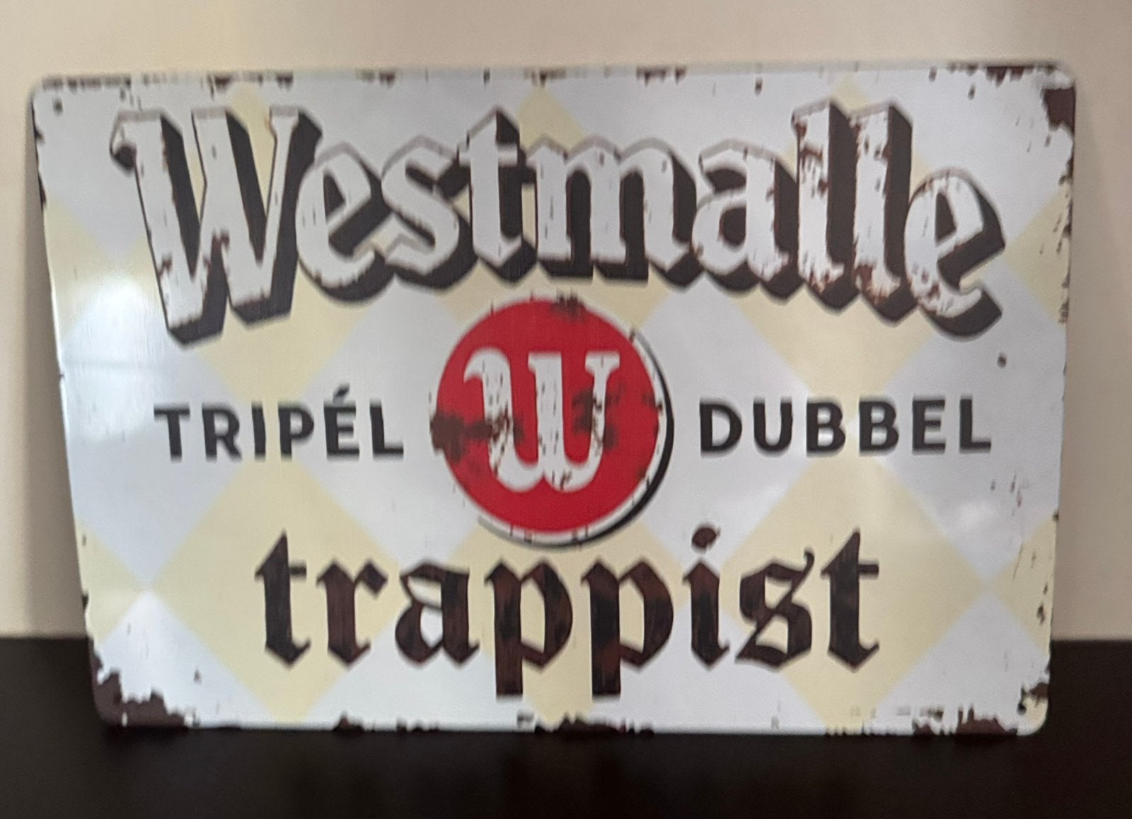 Metalen reclamebord Westmalle Trappist, Verzamelen, Ophalen of Verzenden, Nieuw, Reclamebord