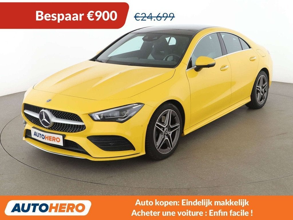 Mercedes-Benz CLA-Klasse 200 CLA 200 d AMG Line, Autos, Cuir, CLA, Achat, Jaune