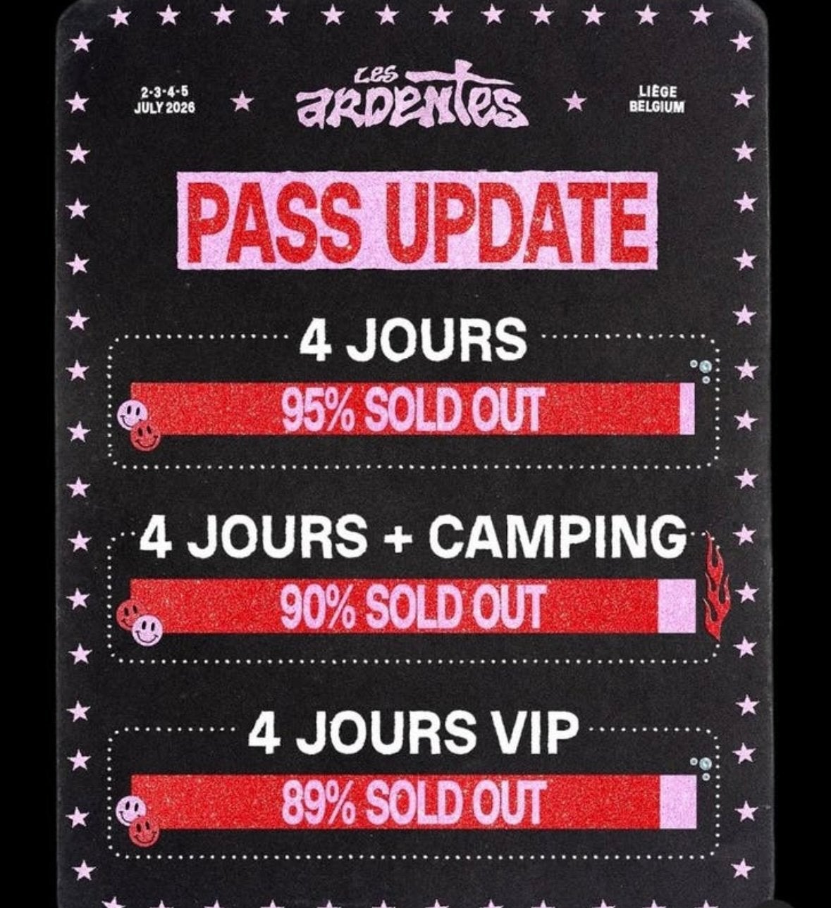 Les Ardentes 2026 Pass 4 jours