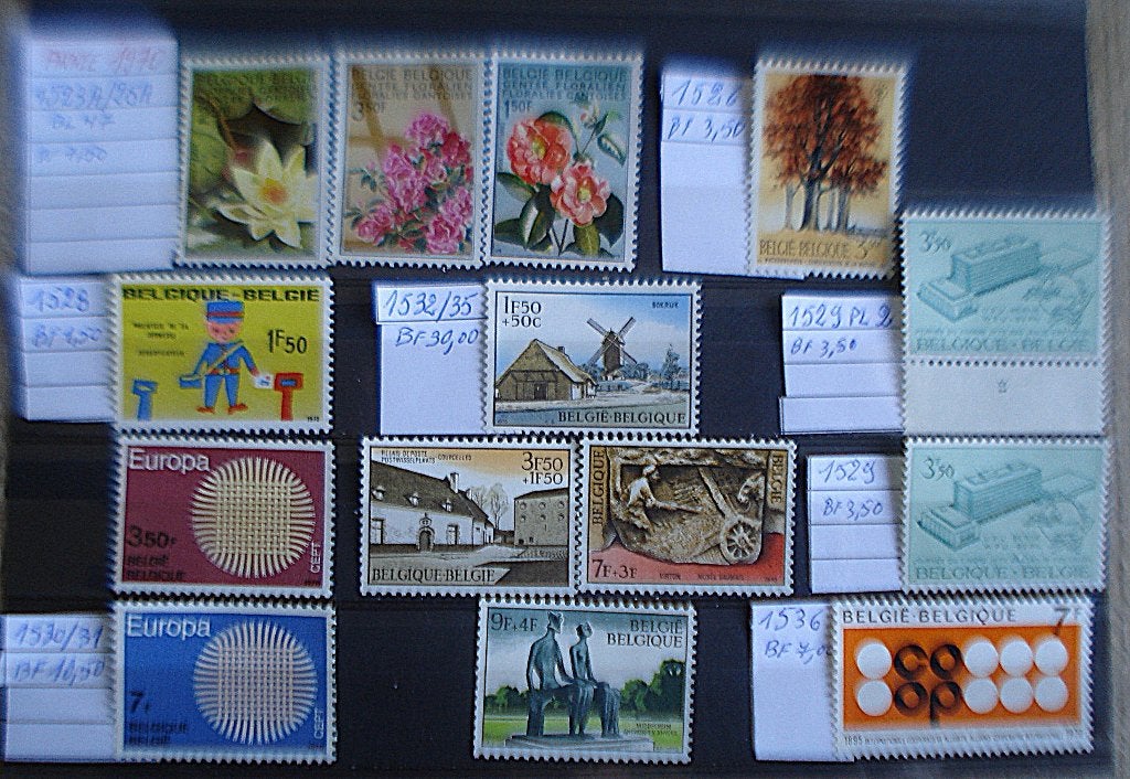 Belgique  LOT **/mnh, Non oblitéré, Sans enveloppe, Gomme originale, Envoi
