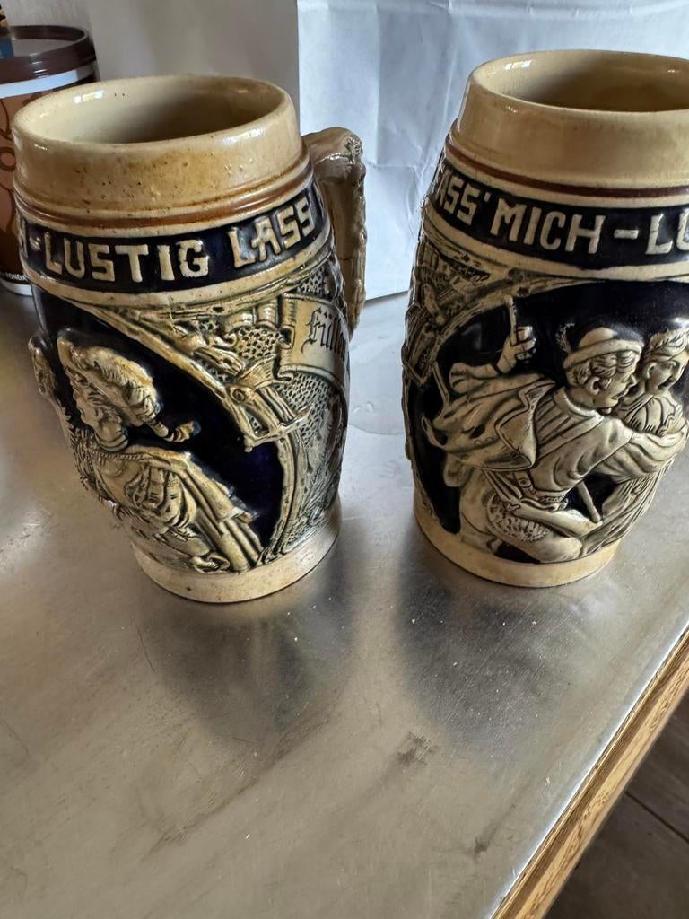 Oude stenen bierpotten, Antiek en Kunst, Ophalen