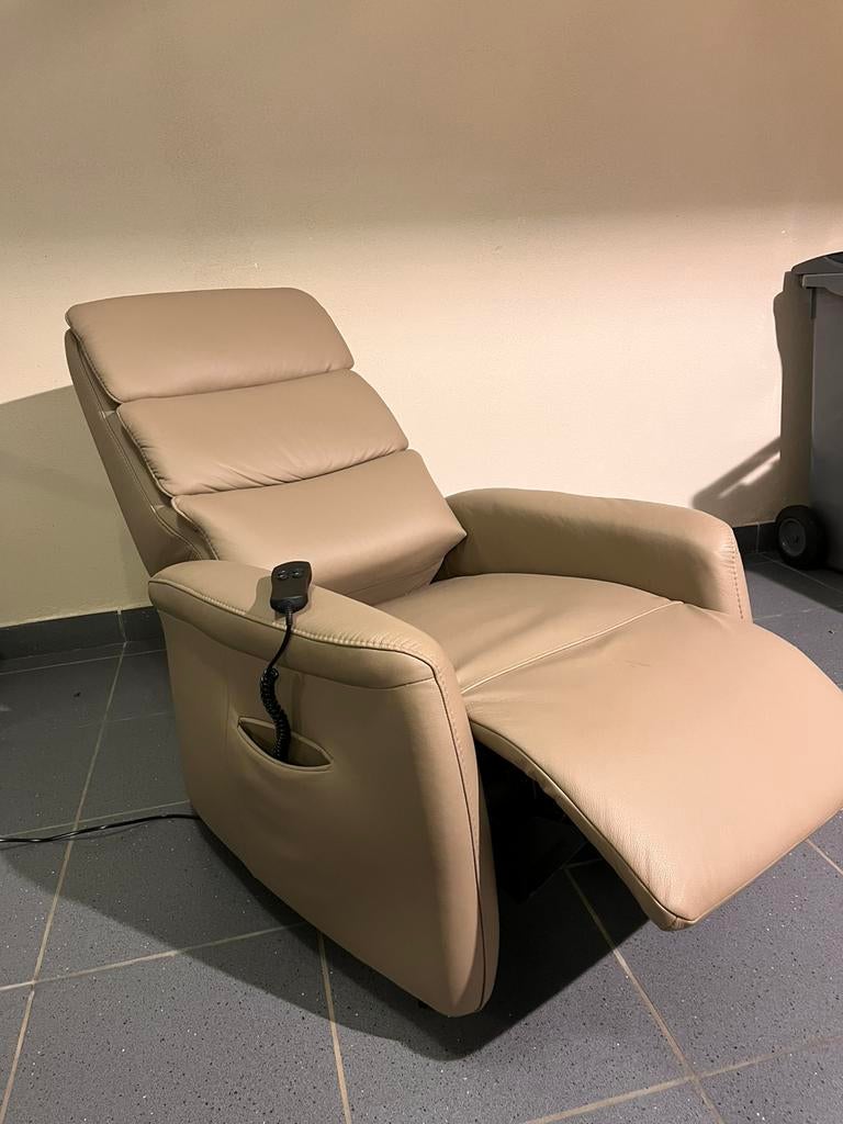 Lederen relaxzetel - HUKLA Relax Tradition Vital Plus, Ophalen, Zo goed als nieuw
