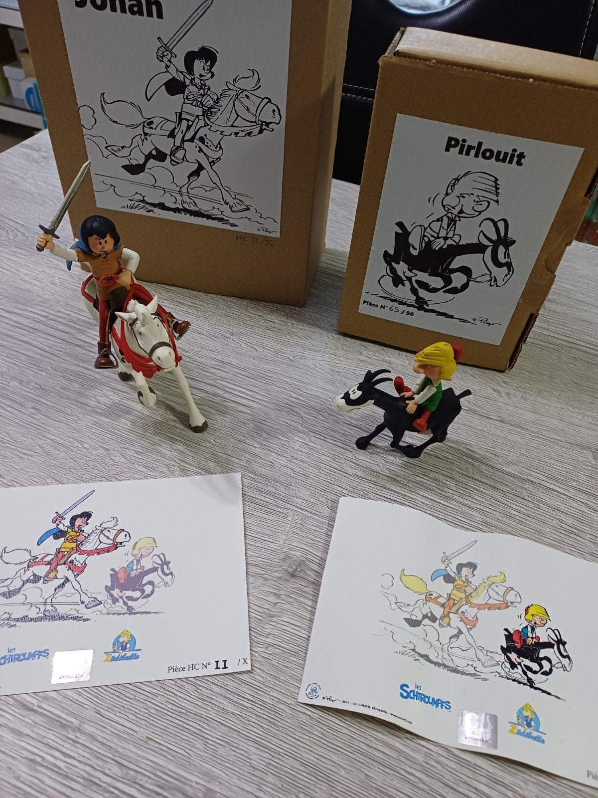Johan et Pirlouit Zédibulle, Collections, Enlèvement ou Envoi, Schtroumpfs, Comme neuf, Statue ou Figurine
