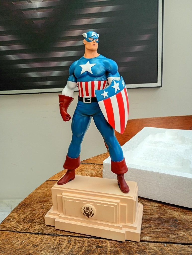 Captain America Painted Statue Randy Bowen 743/2000, Enlèvement, Neuf
