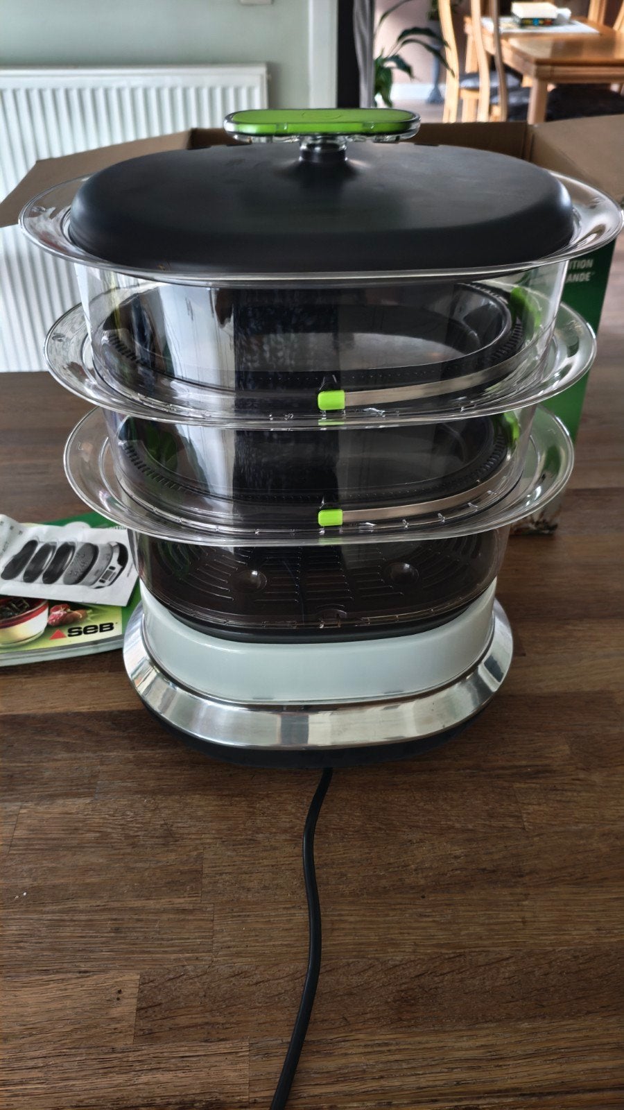 SEB VitaCuisine Compact stoomkoker met accessoires, Elektronische apparatuur, Slowcookers, Ophalen, Gebruikt