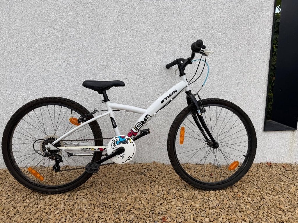 Vélo enfant B’twin 24 pouces, Frein sur jante, Repose-pieds, Acier, Enlèvement