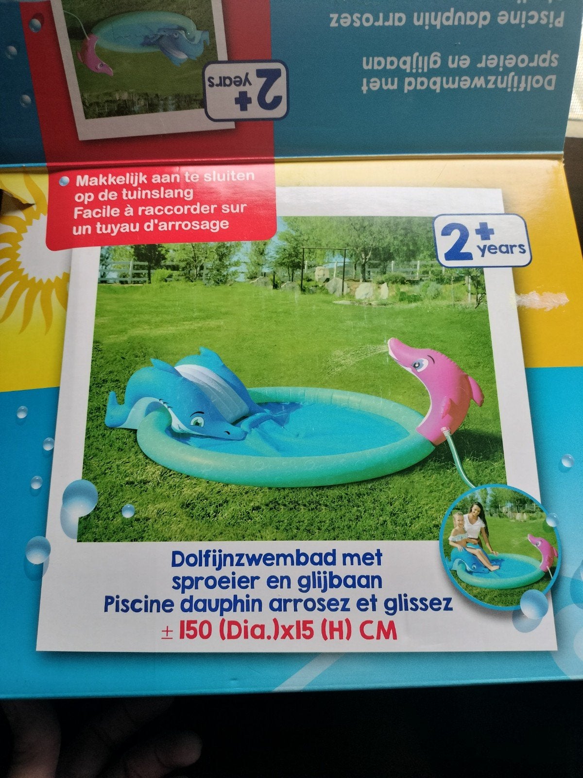 Zwembadje met glijbaan en, Ophalen