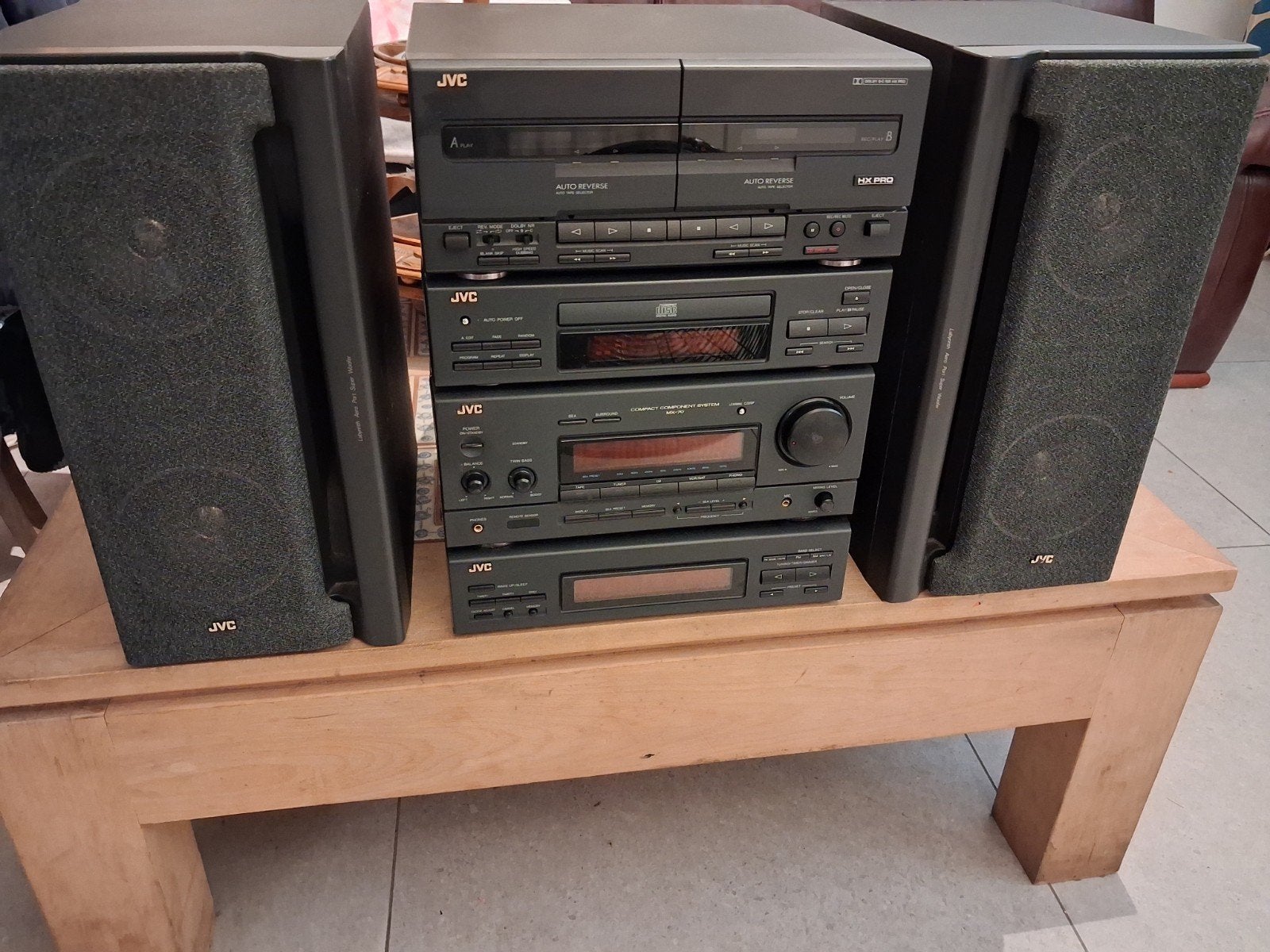 JVC MX-70 stereo-installatie, krachtige Equalizer, cd,tuner, Ophalen of Verzenden, Cd-speler, JVC