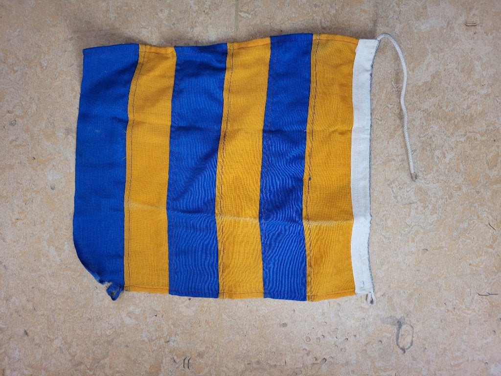 drapeau coton signalisation maritime vintage, Divers, Enlèvement ou Envoi, Utilisé