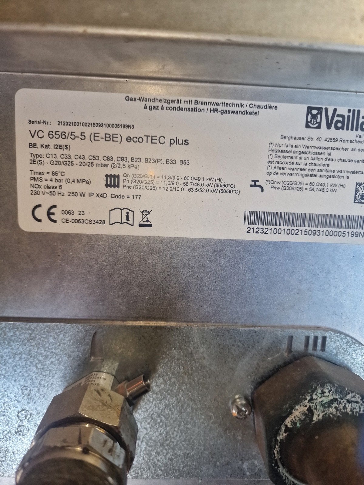 Vaillant ecoTEC Plus CV-installatie, Bricolage & Construction, Chauffe-eau & Boilers, Enlèvement ou Envoi