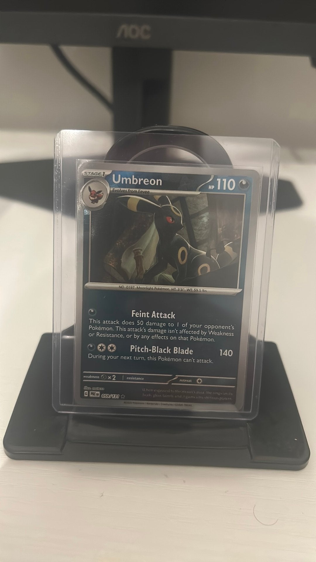 Umbreon pokemon kaart, Ophalen, Zo goed als nieuw