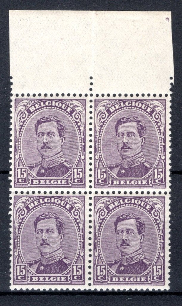 139 MNH 1915 - S.M. le Roi Albert (4 pièces), Envoi, Non oblitéré, Neuf
