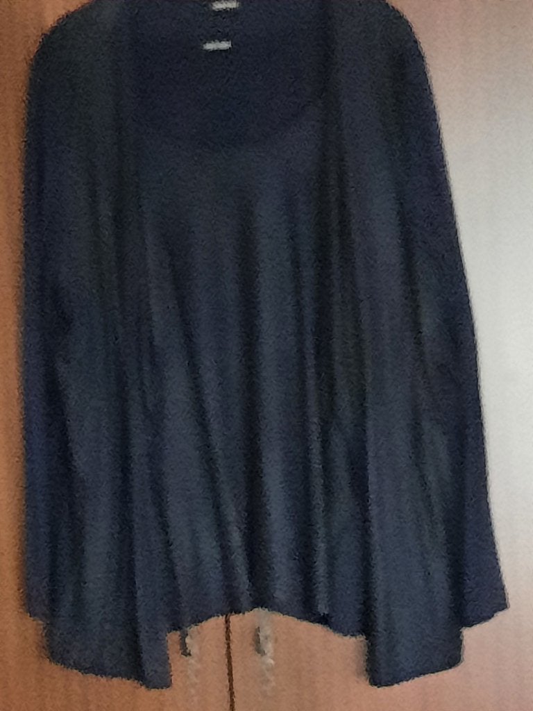 donkerblauwe set bestaande uit 3 delen rok, topje en vest, Kleding | Dames, Ophalen of Verzenden, Zo goed als nieuw, Maat 42/44 (L)