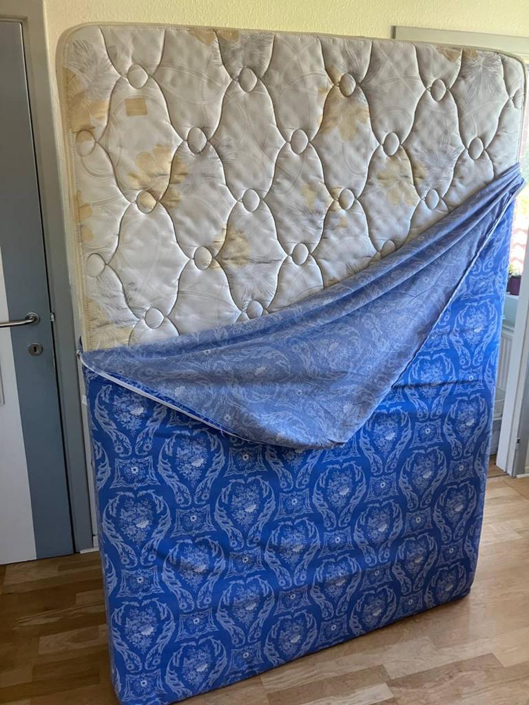 Springmatras, Ophalen, Tweepersoons, 190 cm of minder, Zo goed als nieuw