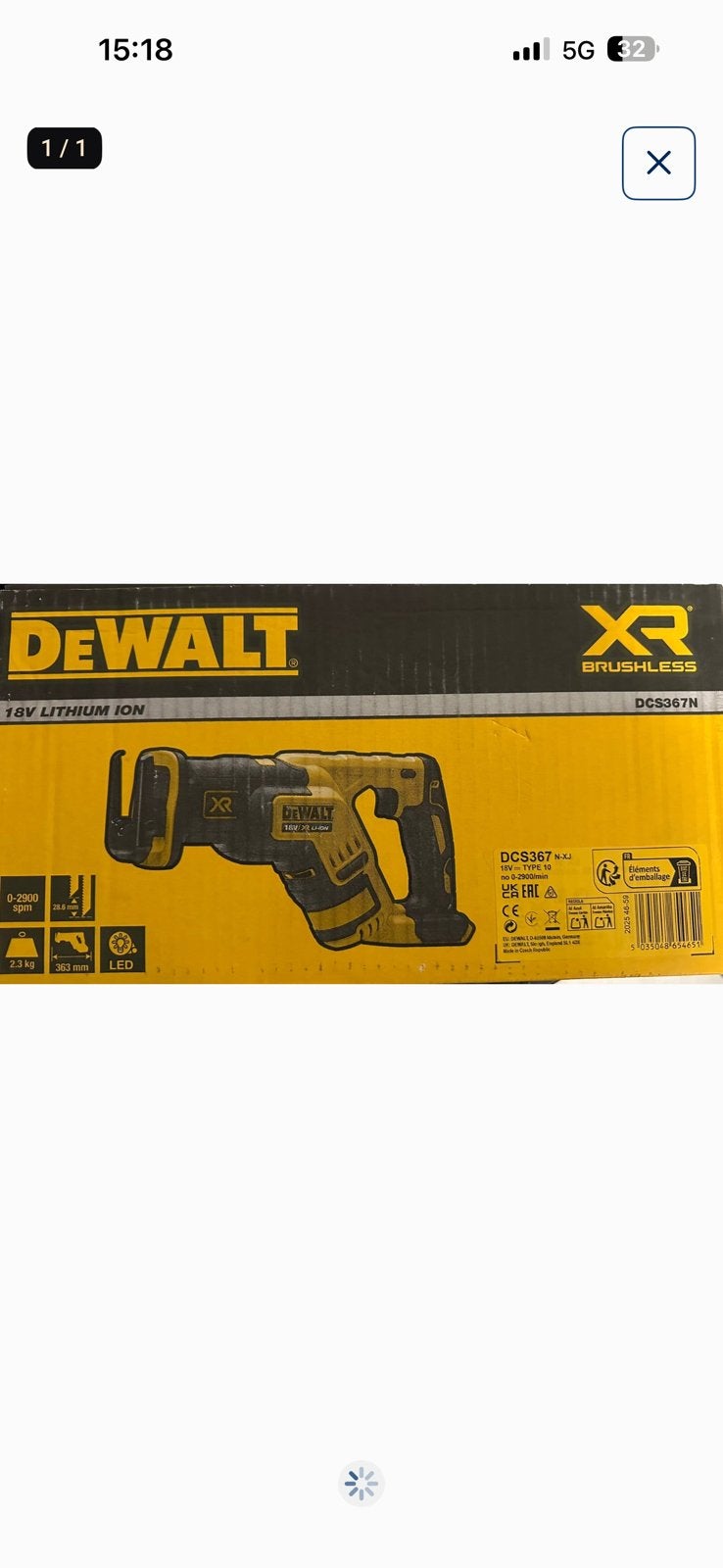 Dewalt reciprozaag €135 nieuw ongeopend, Ophalen of Verzenden, Nieuw